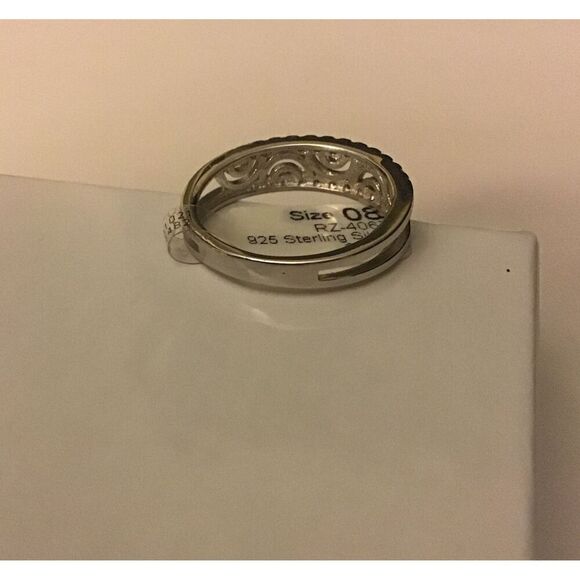 1Ct. Genuine Diamond Simulant Filigree Band Ring Sz 8 - Picture 4 of 6